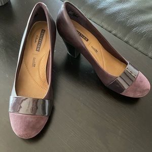 Clarks collection soft cushion shoes.